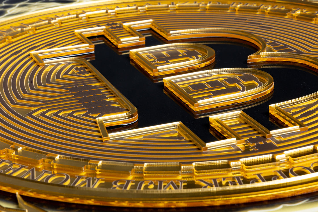 Bitcoin  Acrilyc Gold